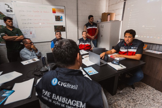 CTG Brasil faz simulado de evacuação de emergência na barragem da Jurumirim